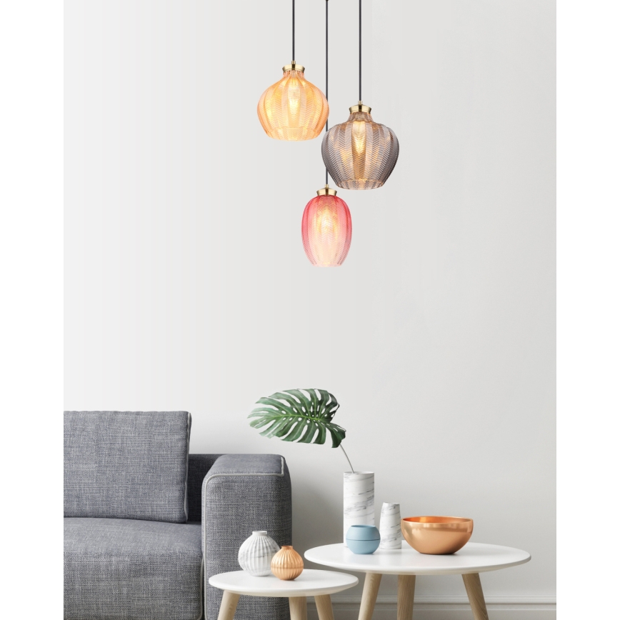 Globo - Pakabinama liustra ant laido 3xE27/60W/230V Ø 45 cm