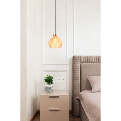 Globo - pakabinamas šviestuvas ant laido, 1xE27/60W/230V, skersmuo 22 cm, auksinis