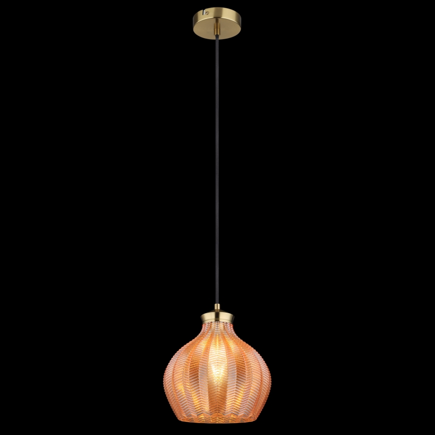 Globo - pakabinamas šviestuvas ant laido, 1xE27/60W/230V, skersmuo 22 cm, auksinis
