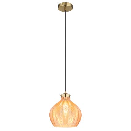 Globo - pakabinamas šviestuvas ant laido, 1xE27/60W/230V, skersmuo 22 cm, auksinis