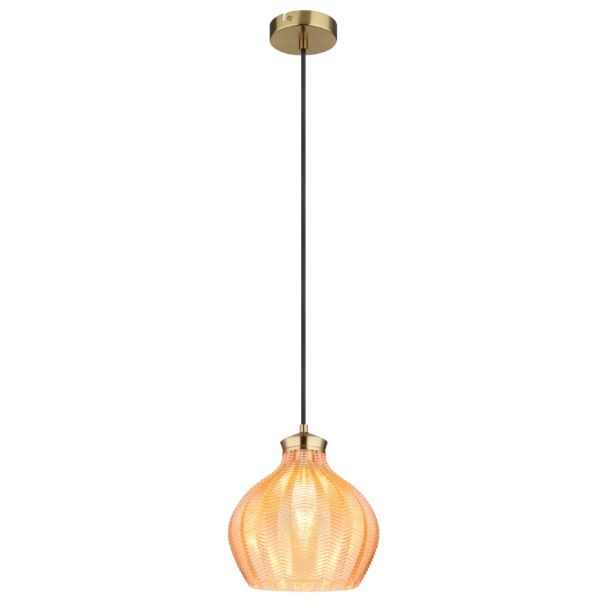 Globo - pakabinamas šviestuvas ant laido, 1xE27/60W/230V, skersmuo 22 cm, auksinis