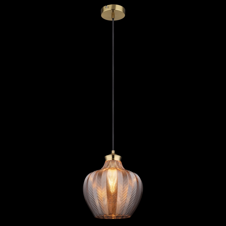 Globo - pakabinamas šviestuvas su laidu 1xE27/60W/230V, skersmuo 22 cm, dūminis