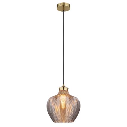 Globo - pakabinamas šviestuvas su laidu 1xE27/60W/230V, skersmuo 22 cm, dūminis