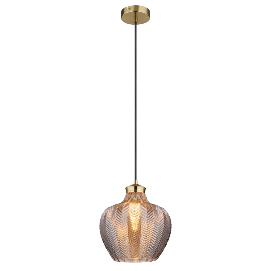 Globo - pakabinamas šviestuvas su laidu 1xE27/60W/230V, skersmuo 22 cm, dūminis