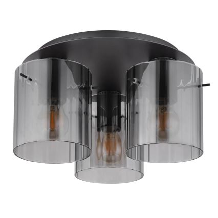 Globo - Lubinis šviestuvas 3xE27/40W/230V diametras 37 cm pilka