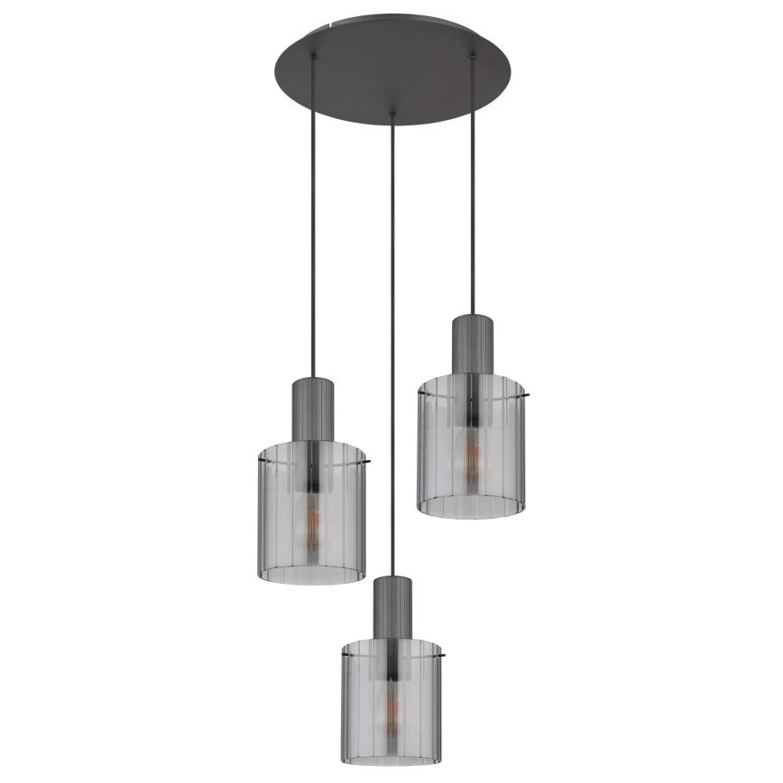 Globo - Pakabinamas sietynas 3xE27/40W/230V diametras 48 cm pilka