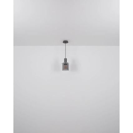 Globo - Pakabinamas sietynas 1xE27/40W/230V diametras 18 cm ruda