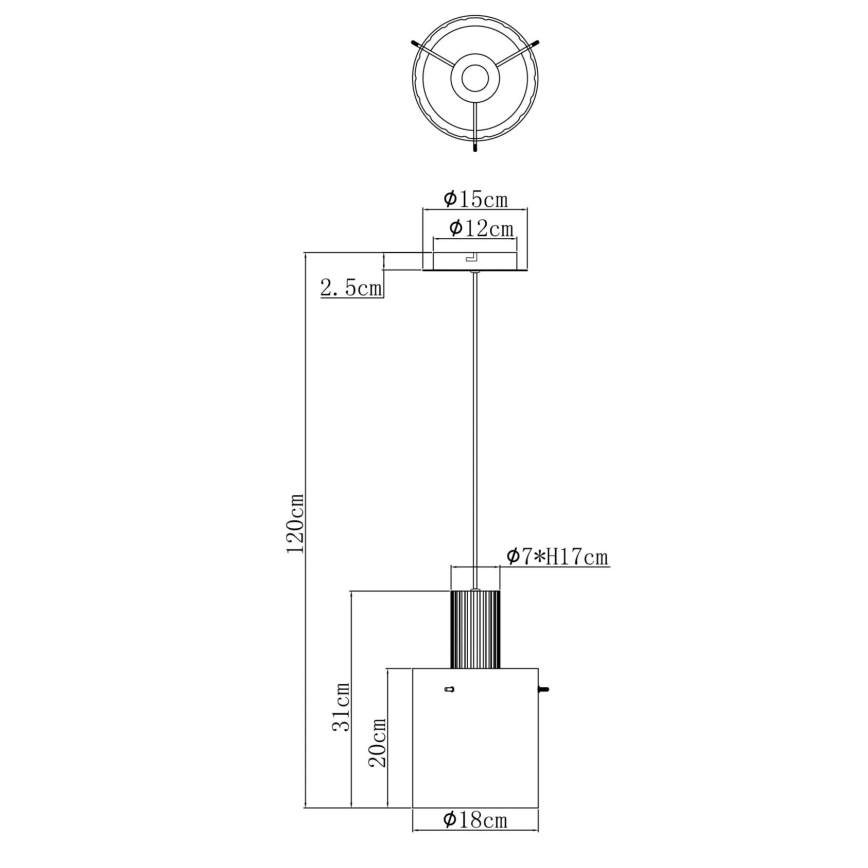 Globo - Pakabinamas sietynas 1xE27/40W/230V diametras 18 cm balta