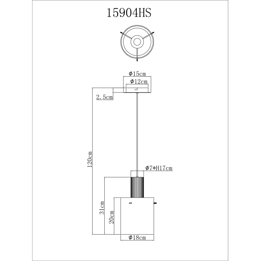 Globo - Pakabinamas sietynas 1xE27/40W/230V diametras 18 cm pilka