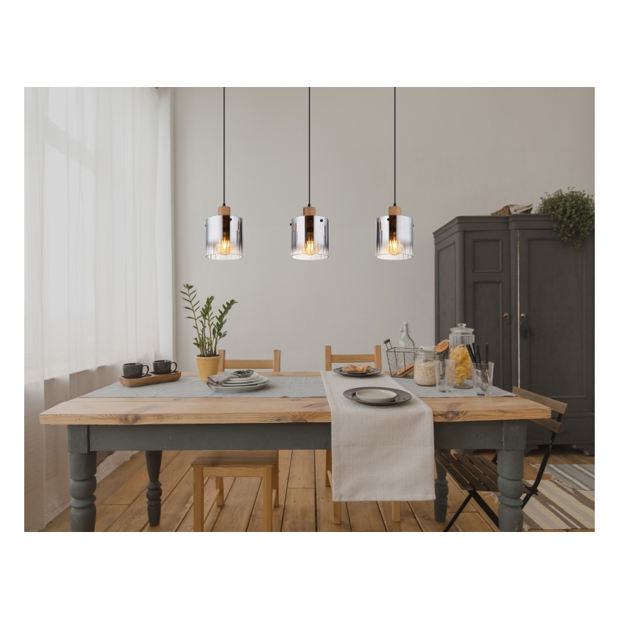 Globo - pakabinamas šviestuvas ant troselio 3xE27/60W/230V