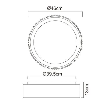 Globo - LED lubinis šviestuvas LED/45W/230V 2700/4000/6000K skersmuo 46 cm balta
