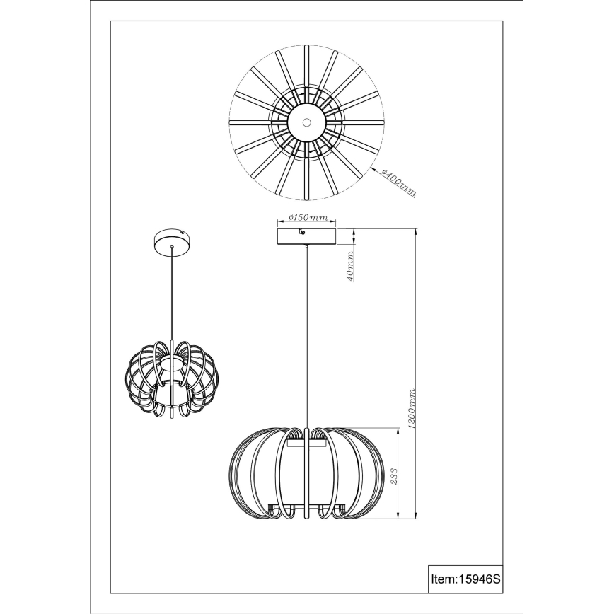 Globo - reguliuojamas LED pakabinamas šviestuvas ant laido LED/40W/230V 3000K