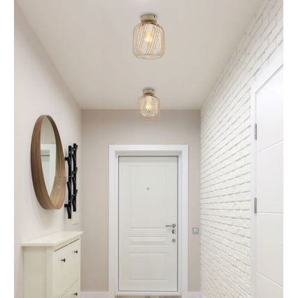 Globo - Lubinis šviestuvas 1xE27/40W/230V, skersmuo 18 cm, smėlio/balta