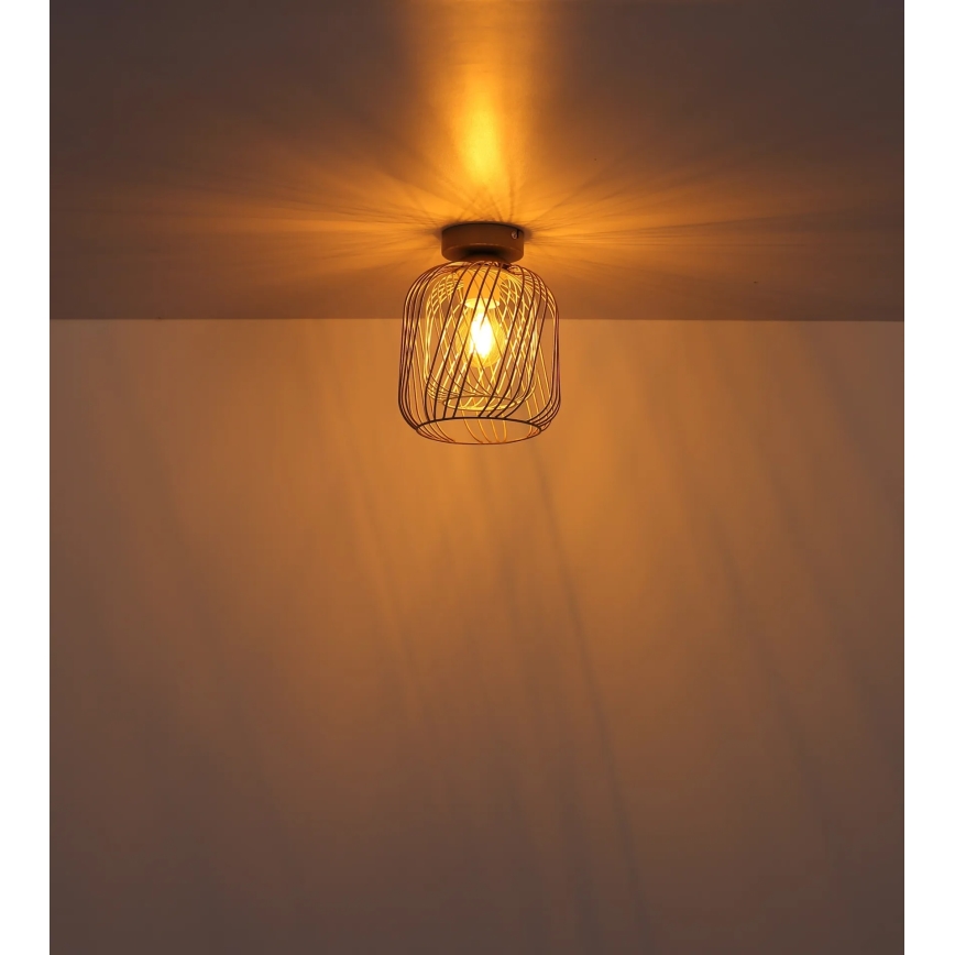 Globo - Lubinis šviestuvas 1xE27/40W/230V, skersmuo 18 cm, smėlio/balta