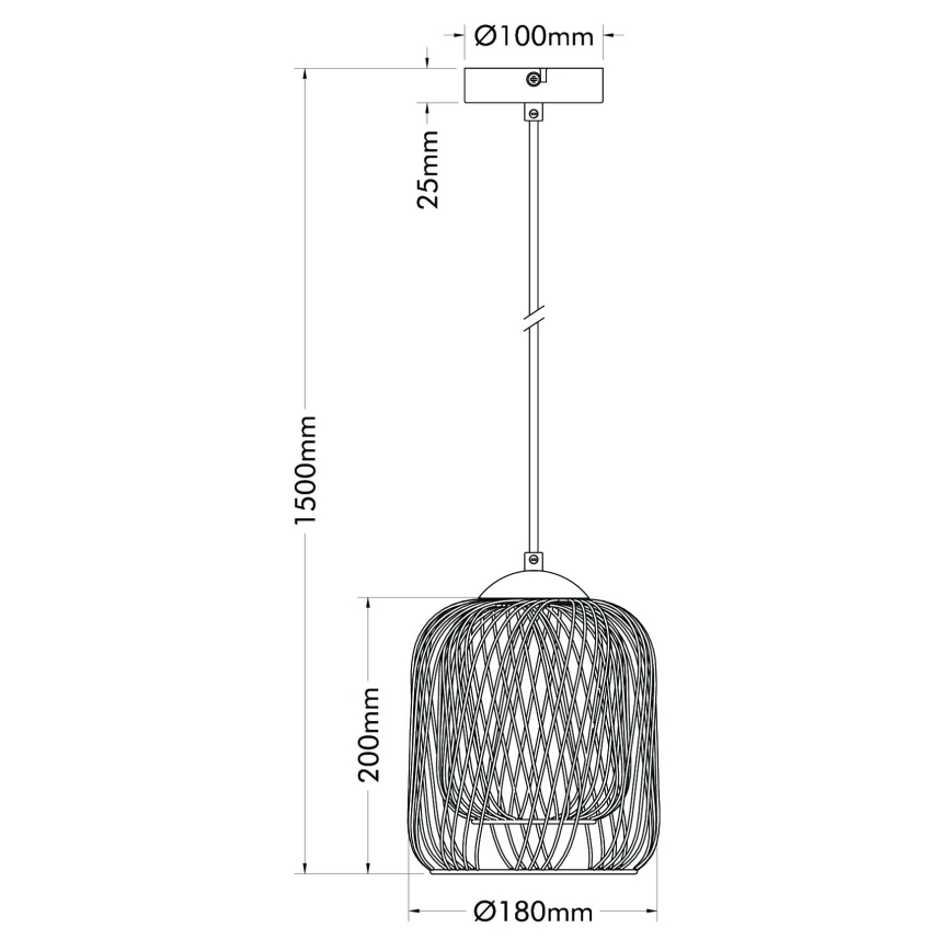 Globo - liustra ant laido 1xE27/40W/230V, skersmuo 18 cm