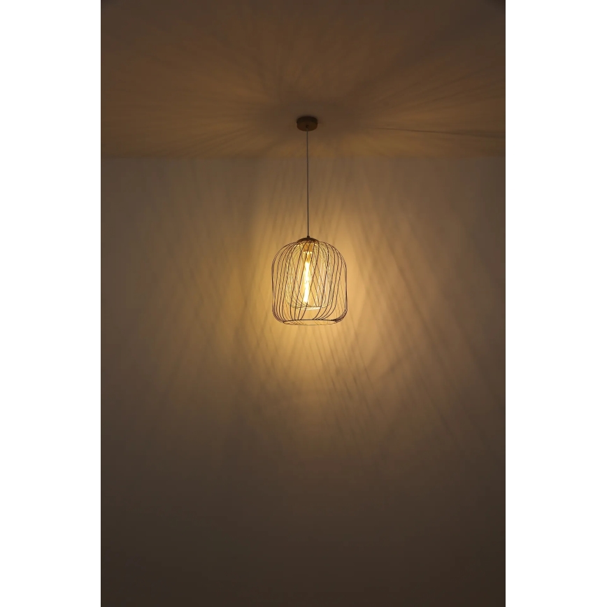 Globo - pakabinamas šviestuvas ant laido 1xE27/40W/230V skersmuo 35 cm smėlinė/balta