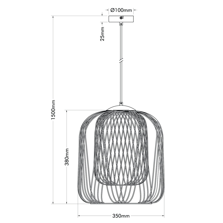 Globo - pakabinamas šviestuvas ant laido 1xE27/40W/230V skersmuo 35 cm smėlinė/balta