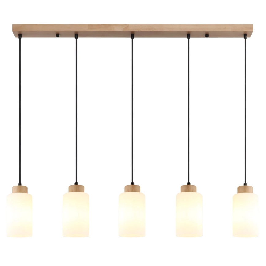 Globo - Pakabinama liustra su laidu 5xE27/60W/230V smėlinė/balta