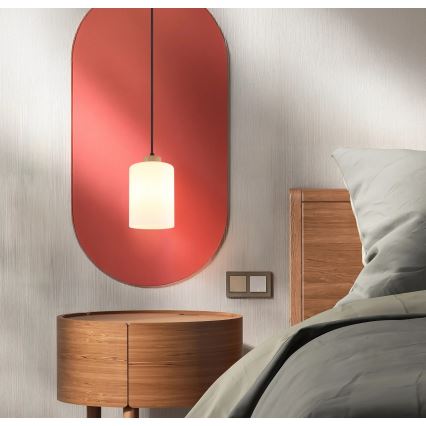Globo - Pakabinamas šviestuvas su laidu 1xE27/60W/230V smėlio/balta