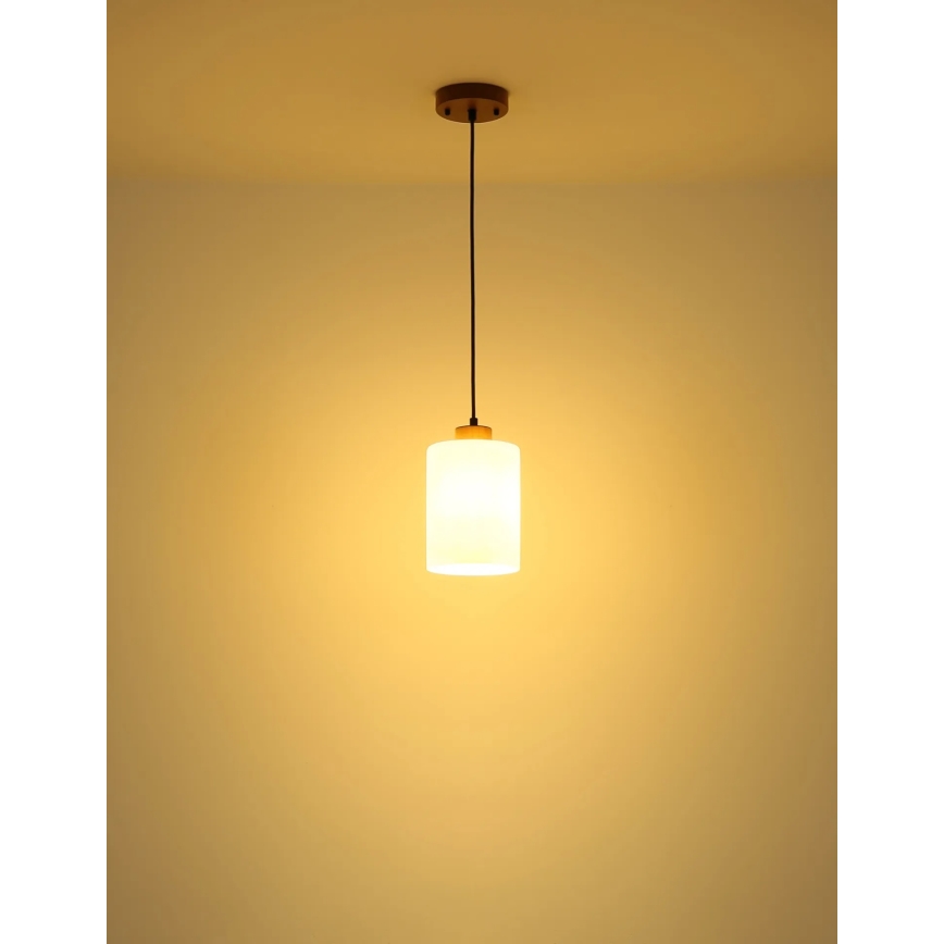 Globo - Pakabinamas šviestuvas su laidu 1xE27/60W/230V smėlio/balta
