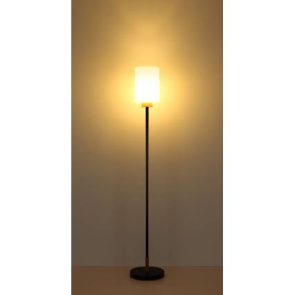 Globo - Grindų šviestuvas 1xE27/60W/230V juodas/baltas
