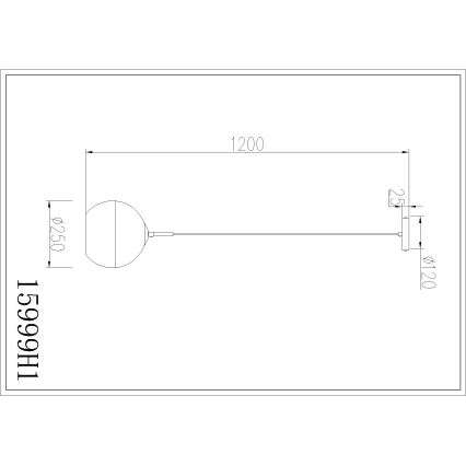 Globo - Pakabinamas šviestuvas ant laido 1xE27/60W/230V skersmuo 25 cm