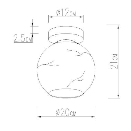 Globo - lubinis šviestuvas 1xE27/60W/230V skersmuo 20 cm