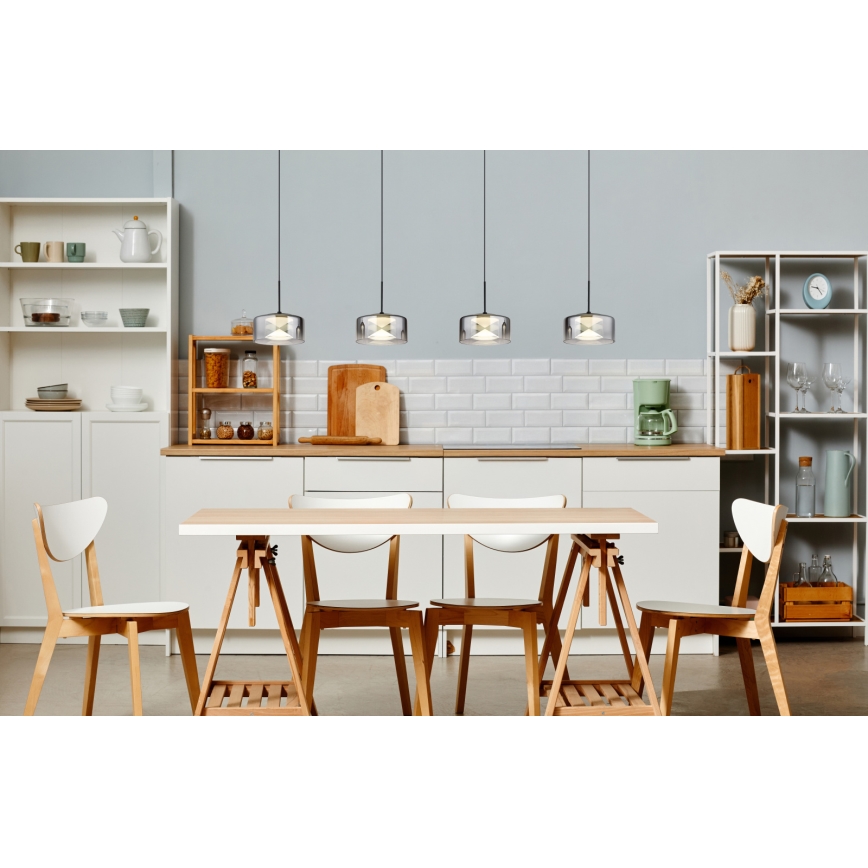 Globo - LED pakabinamas šviestuvas ant laido LED/24W/230V juoda/dūminė