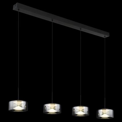 Globo - LED pakabinamas šviestuvas ant laido LED/24W/230V juoda/dūminė