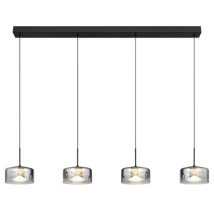 Globo - LED pakabinamas šviestuvas ant laido LED/24W/230V juoda/dūminė