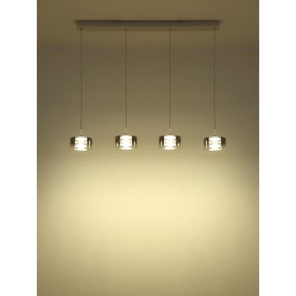 Globo - LED liustra ant laido LED/24W/230V balta/dūminė