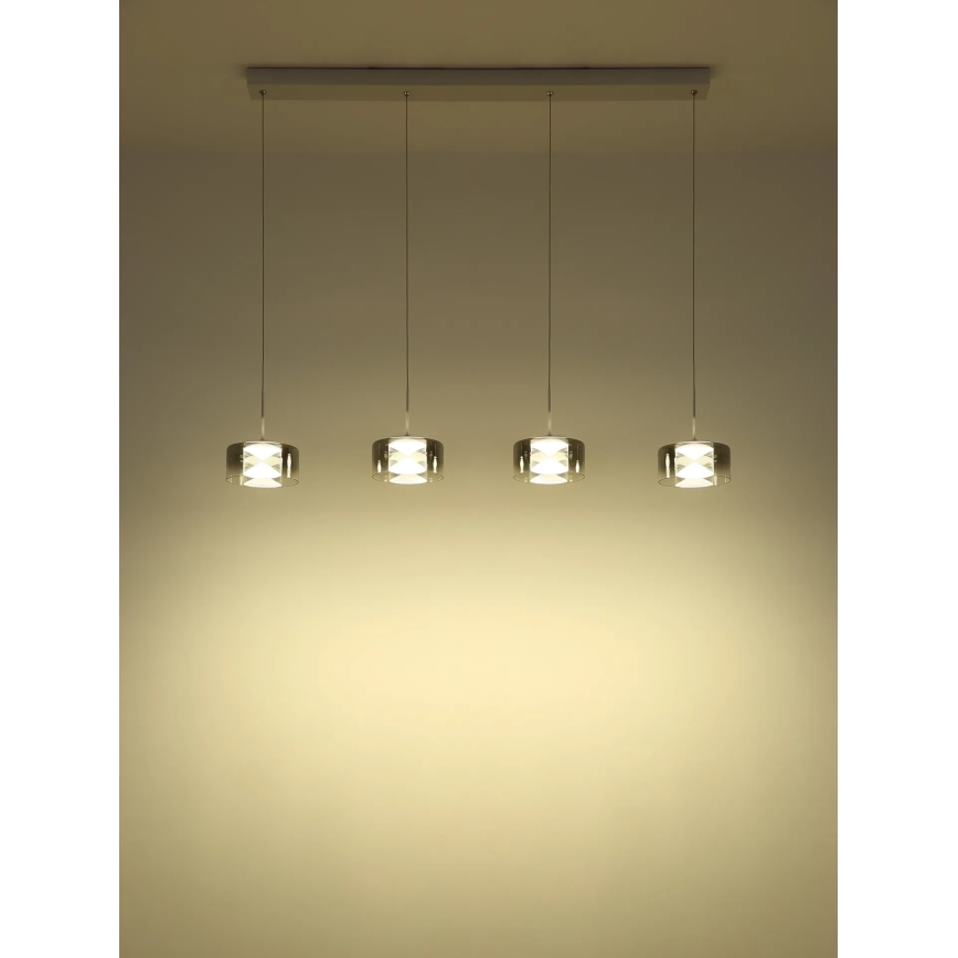 Globo - LED liustra ant laido LED/24W/230V balta/dūminė