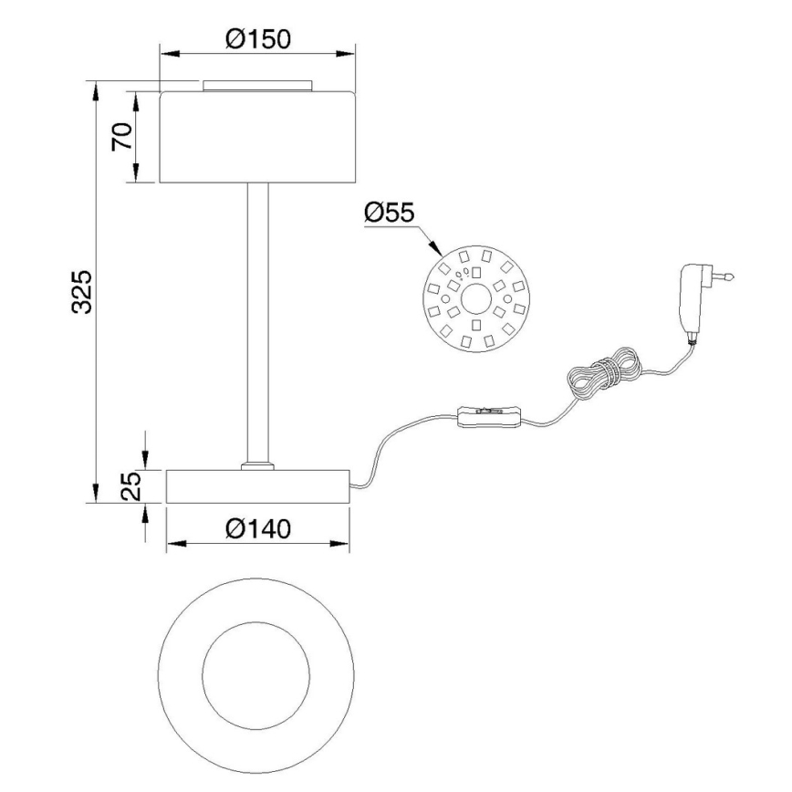 Globo - LED stalinė lempa LED/6W/230V