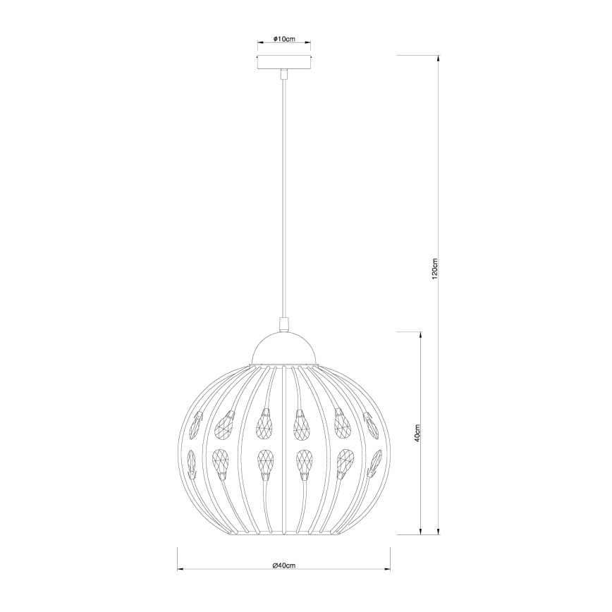 Globo - Pakabinama liustra su laidu 1xE27/60W/230V, skersmuo 40 cm