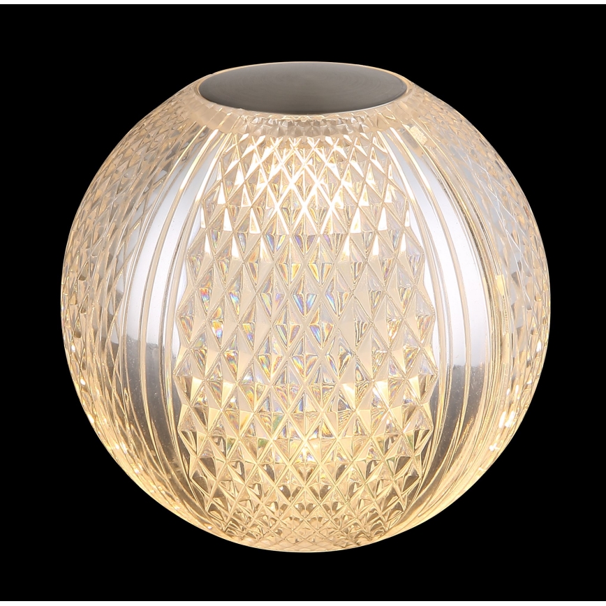 Globo - LED pritemdomas, liečiamas stalinis šviestuvas LED/2W/5V 1200 mAh USB permatoma