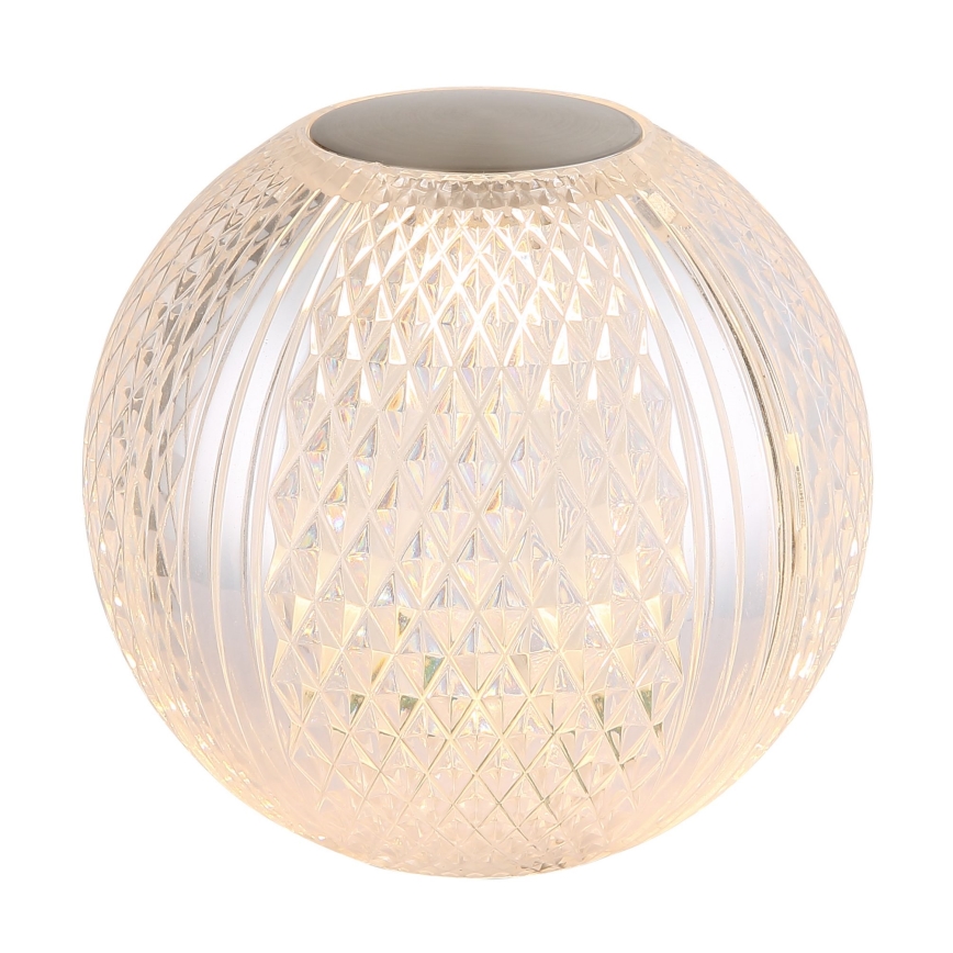 Globo - LED pritemdomas, liečiamas stalinis šviestuvas LED/2W/5V 1200 mAh USB permatoma