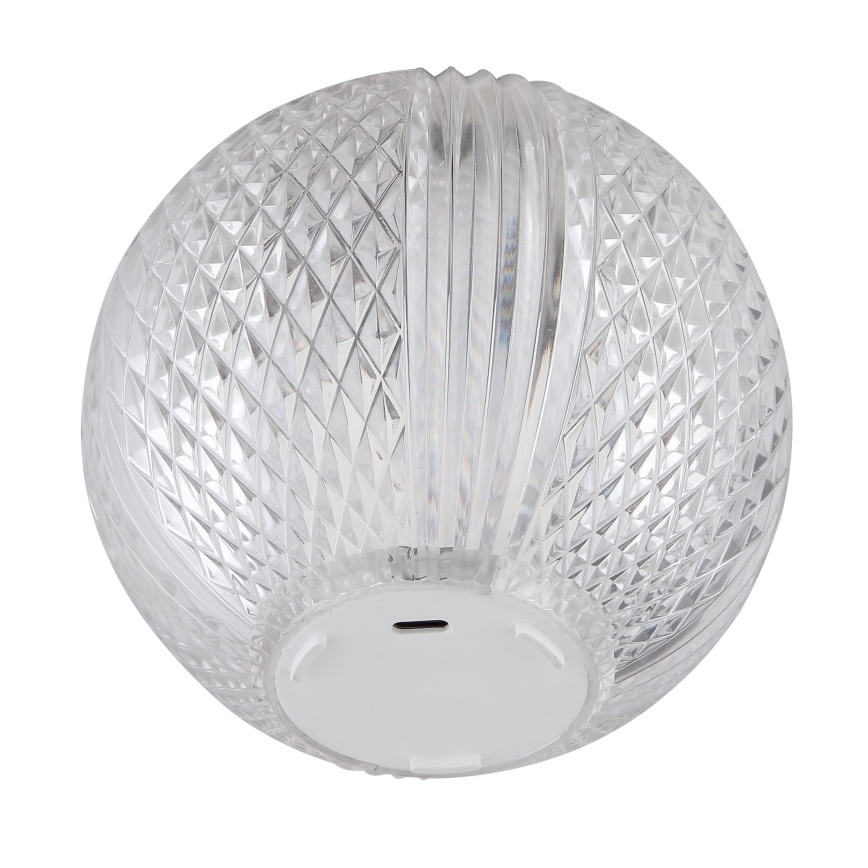 Globo - LED pritemdomas, liečiamas stalinis šviestuvas LED/2W/5V 1200 mAh USB permatoma