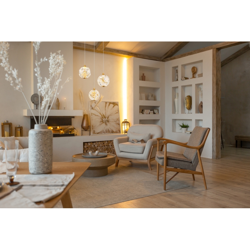 Globo - pakabinama liustra su troseliu LED/24W/230V 3000K auksinė