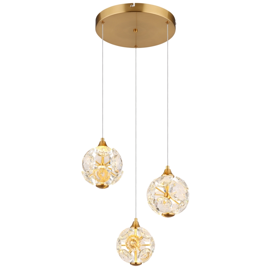 Globo - pakabinama liustra su troseliu LED/24W/230V 3000K auksinė