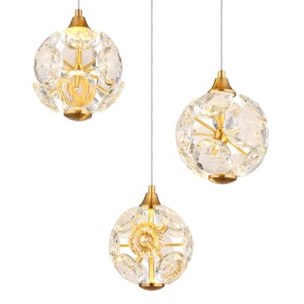 Globo - pakabinama liustra su troseliu LED/24W/230V 3000K auksinė