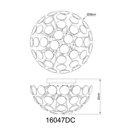 Globo - Lubinis šviestuvas 10xG9/7W/230V blizgus chromas diametras 39 cm