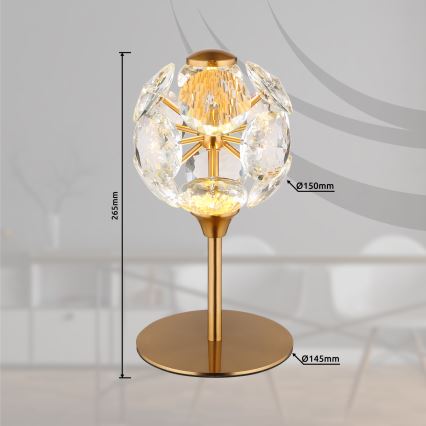 Globo - LED stalinis šviestuvas LED/8W/230V 3000K auksinės spalvos