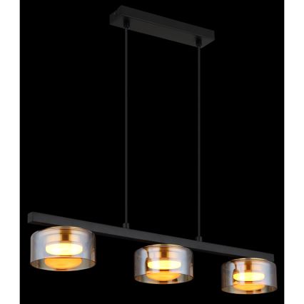 Globo - LED Pakabinamas sietynas 3xGX53/6W/230V dūminis/ruda