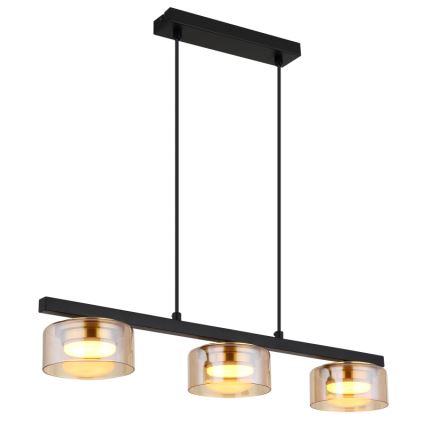 Globo - LED Pakabinamas sietynas 3xGX53/6W/230V dūminis/ruda