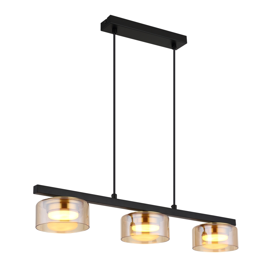 Globo - LED Pakabinamas sietynas 3xGX53/6W/230V dūminis/ruda