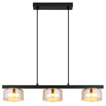 Globo - LED Pakabinamas sietynas 3xGX53/6W/230V dūminis/ruda