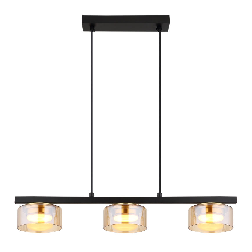 Globo - LED Pakabinamas sietynas 3xGX53/6W/230V dūminis/ruda