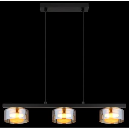 Globo - LED Pakabinamas sietynas 3xGX53/6W/230V dūminis/ruda