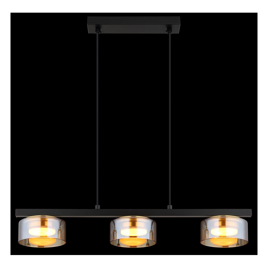 Globo - LED Pakabinamas sietynas 3xGX53/6W/230V dūminis/ruda