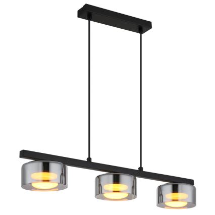 Globo - LED Pakabinamas sietynas 3xGX53/6W/230V dūminis/juoda